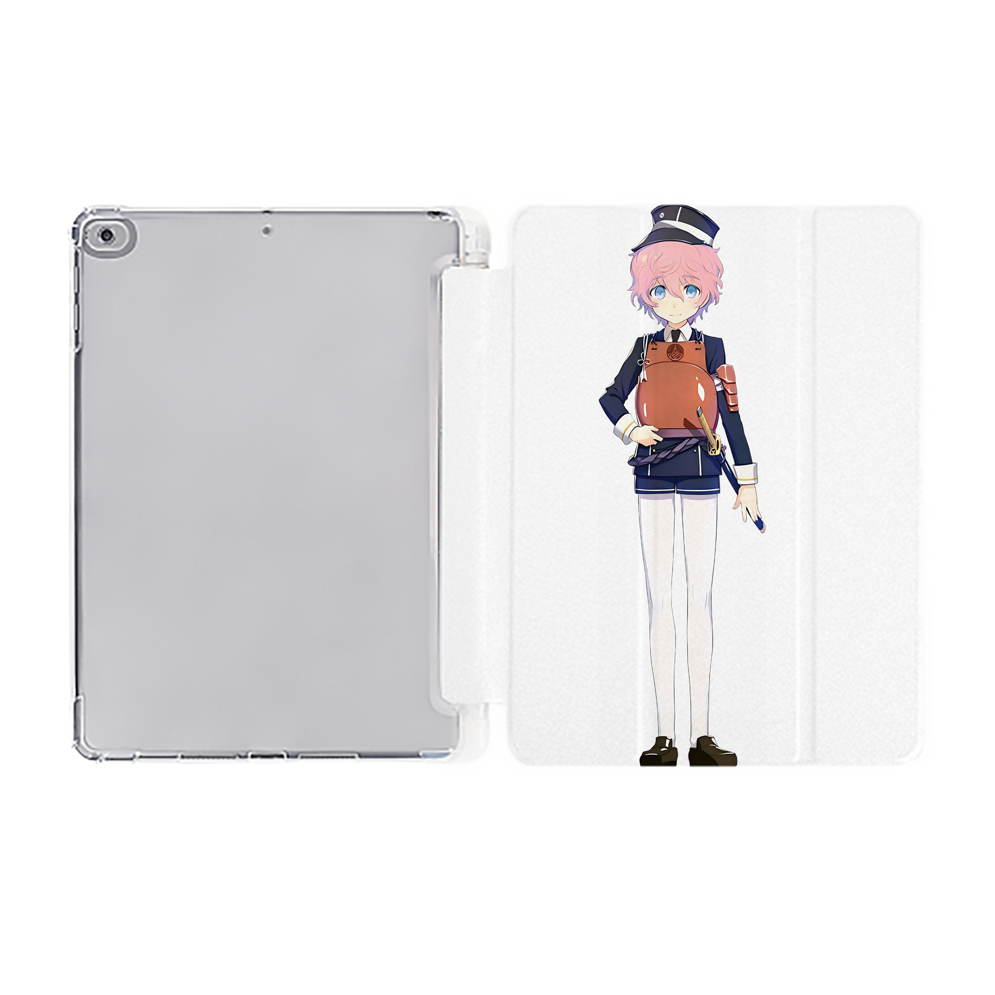 （画像用） 刀剣乱舞 Touken Ranbu IPad ケース ペン収納付き 三つ折りスタンド PUレザー×シリコン 対応機種9.5/10.5/10.9インチ